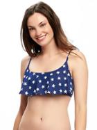 Old Navy Ruffle Trim Bandeau Bikini Top For Women - Stars