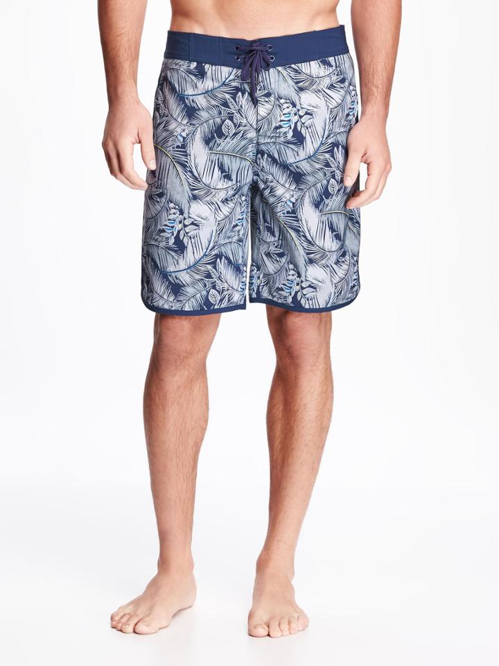 Old Navy Printed Built In Flex Board Shorts For Men 9 - Cloud Cover