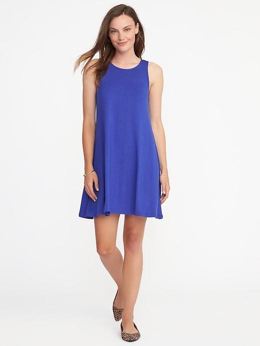 Old Navy Jersey Swing Dress For Women - Bluer Than Blue