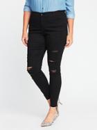 Old Navy Womens Smooth & Slim High-rise Plus-size Rockstar Jeans Black Size 22