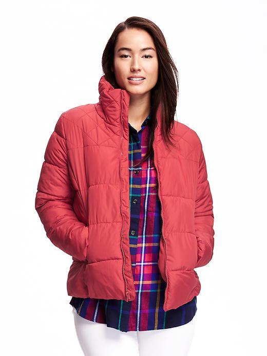 Old Navy Frost Free Quilted Jacket For Women - Red Spice
