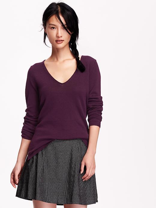 Old Navy Womens V Neck Pullover Size L Tall - Blackberry Jamming
