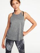 Old Navy Womens Relaxed High-neck Performance Swing Tank For Women Heather Gray Size S