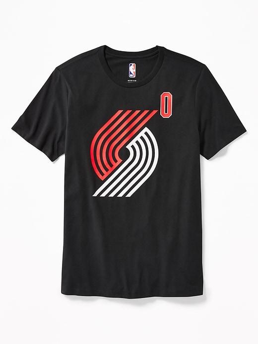 Old Navy Mens Nba Team Player Tee For Men Trailblazers 0 Lillard Size Xl