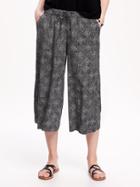 Old Navy Printed Soft Wide Leg Culottes For Women - Black Print