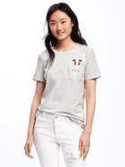 Old Navy Relaxed Crew Neck Tee For Women - Bc02 Light Hthr Grey