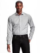 Old Navy Slim Fit Non Iron Signature Stretch Shirt For Men - Heather Grey