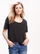 Old Navy Boyfriend Pocket Tee For Women - Dark Steel