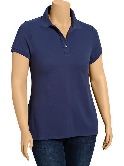 Old Navy Womens Plus Pique Polos - Caspian Sea Blue