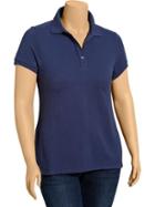 Old Navy Womens Plus Pique Polos - Caspian Sea Blue