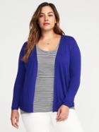 Old Navy Womens Plus-size Open-front Sweater Violet Blues Size 3x