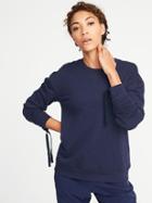 Old Navy Womens French-terry Cinched-sleeve Sweatshirt For Women Navy Heather Size S