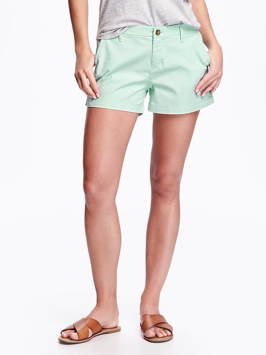 Old Navy Everyday Twill Shorts For Women 3 1/2 - Surfin Usa