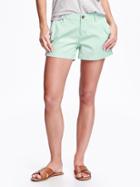 Old Navy Everyday Twill Shorts For Women 3 1/2 - Surfin Usa