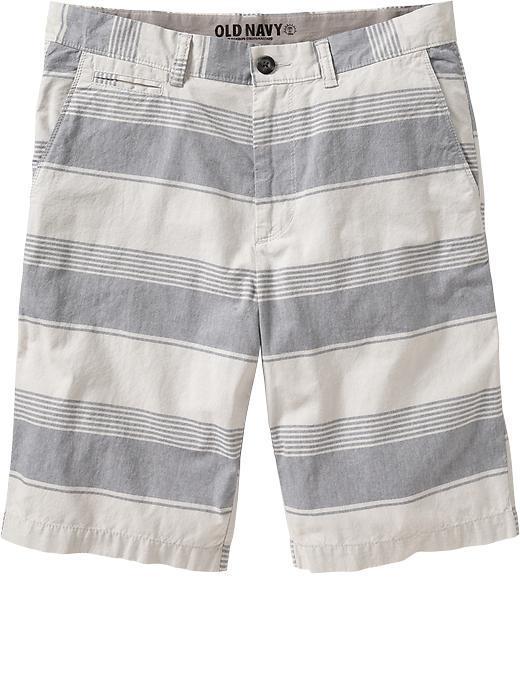 Old Navy Mens Slim Fit Twill Shorts 9 1/2&quot; - Multi Blue Stripe