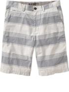 Old Navy Mens Slim Fit Twill Shorts 9 1/2&quot; - Multi Blue Stripe