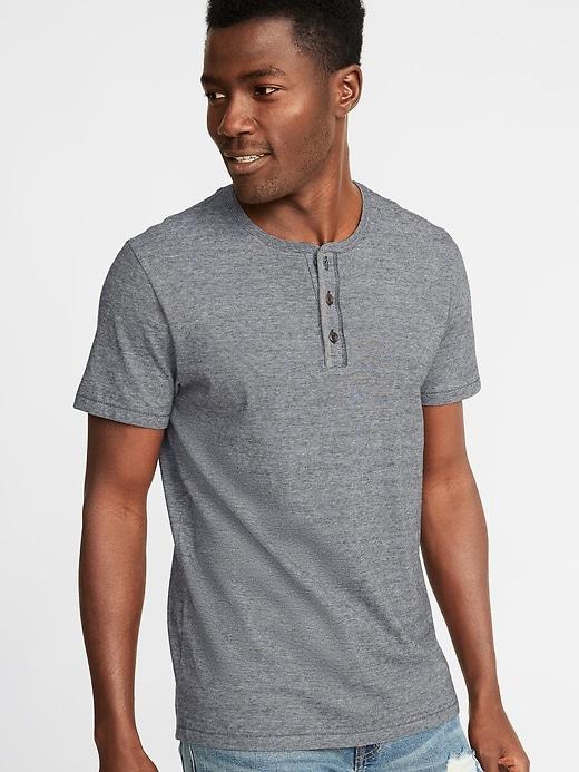 Old Navy Mens Soft-washed Crew-neck Henley For Men Calla Lily Size S