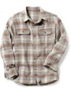 Old Navy Long Sleeve Flannel Shirt. - Cream Of Wheat
