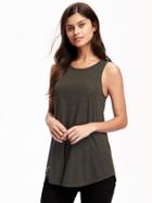 Old Navy Relaxed Hi Neck Texture Tank For Women - Salamander