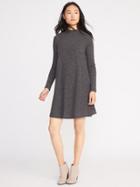Old Navy Womens Mock-neck Sweater Swing Dress For Women Heather Gray Size Xl