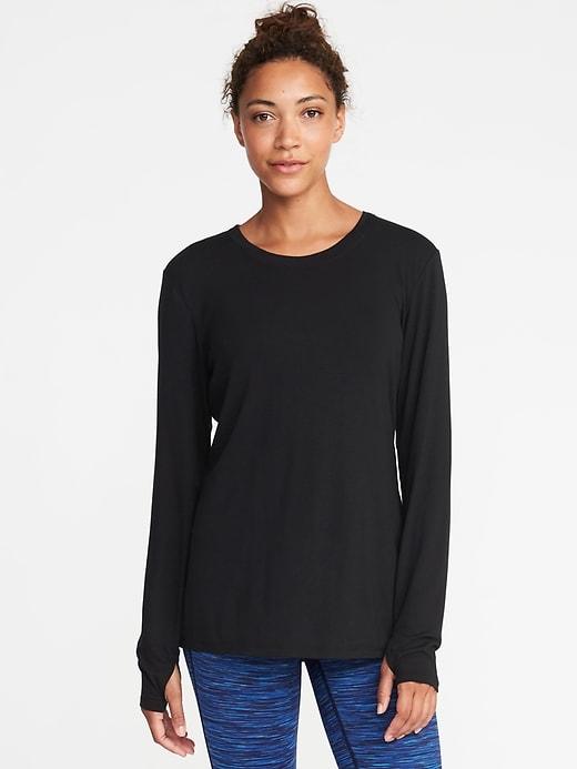 Old Navy Go Dry Ultra Light Top For Women - Blackjack