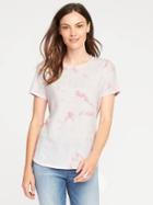 Old Navy Everywear Curved Hem Tee For Women - Blush On You