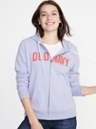 Logo-graphic Zip Hoodie For Women