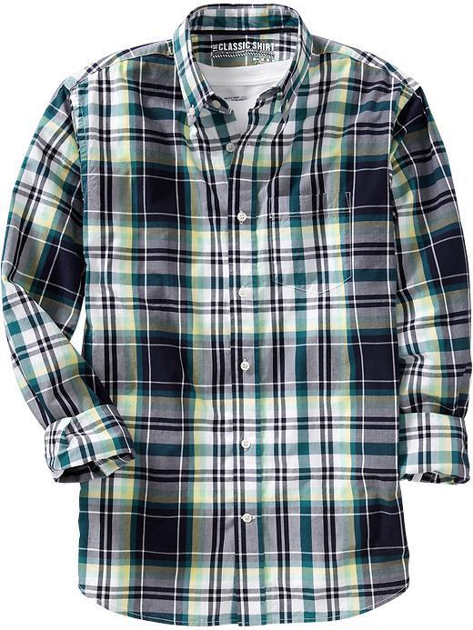 Old Navy Mens Everyday Classic Slim Fit Shirts - Arctic Depth