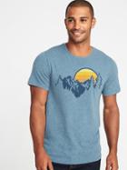 Old Navy Mens Graphic Soft-washed Tee For Men Sunny Mountains Size Xs