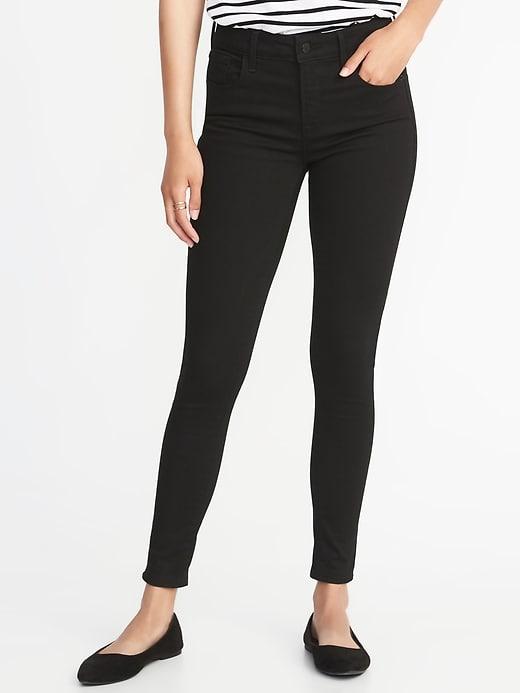 Old Navy Womens Mid-rise Rockstar Built-in Sculpt Jeans For Women Black Size 14
