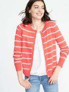 Old Navy Womens Classic Striped Cardi For Women Briquette Size Xs