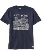 Old Navy Mens New York-graphic Tee For Men Ink Blue Size L