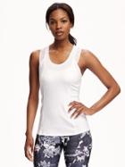 Old Navy Go Dry Mesh Tank For Women - Bright White