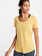 Relaxed Cutout-back Performance Tee For Women