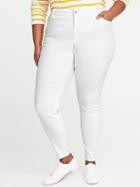 Old Navy Womens High-rise Smooth & Slim Clean Slate Plus-size Rockstar Jeans Bright White Size 24