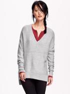 Old Navy Womens Textured Knit V Neck Sweater Size Xxl - Light Heather Gray