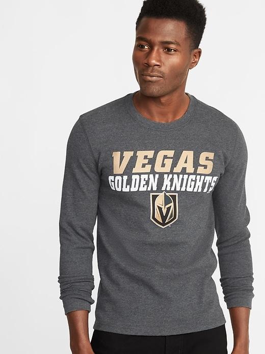 Old Navy Mens Nhl Team-graphic Thermal-knit Tee For Men Vegas Golden Knights Size Xl