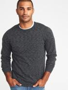 Old Navy Mens Heathered Crew-neck Sweater For Men Charcoal Heather Size Xxxl