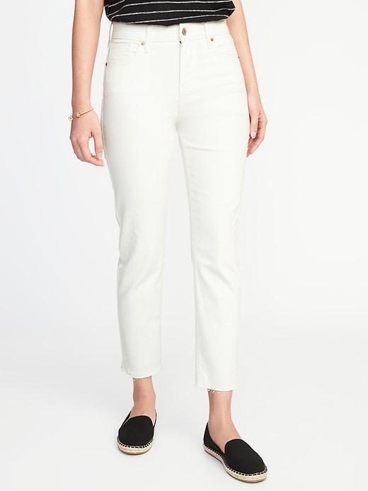 Old Navy Womens The Power Jean A.k.a. The Perfect Straight For Women Ecru Size 16
