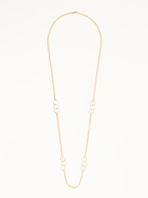 Old Navy Double Strand Ring Necklace For Women - Gold