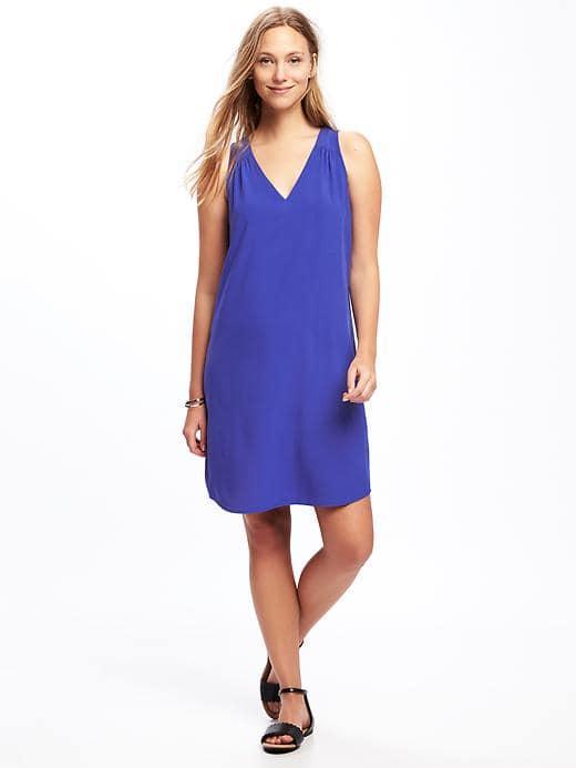 Old Navy Sleeveless Cutout Back Shift Dress For Women - Ultraviolet