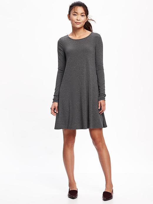 Old Navy Knit Swing Dress For Women - Heather Grey