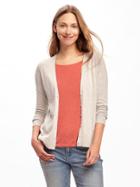 Old Navy Button Front Cardi For Women - Oatmeal Heather