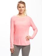 Old Navy Go Dry Reversible Cross Wrap Top For Women - Prom Queen Neon