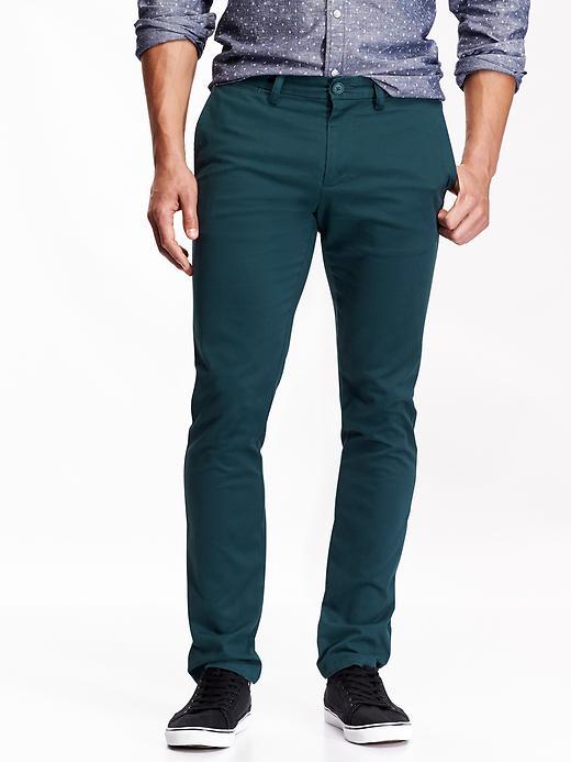 Old Navy Built In Flex Ultimate Skinny Khakis Size 44w 30l Big - Bottle Blue
