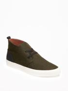 Old Navy Mens Wool-blend Chukka Sneakers For Men Dark Olive Size 8