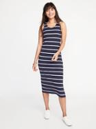 Old Navy Womens Sleeveless Jersey Midi Dress For Women Navy Stripe Size L