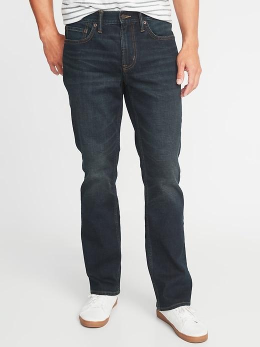 Old Navy Mens Built-in Tough Boot-cut Jeans For Men Dark Wash Size 30w