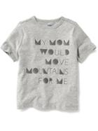 Old Navy Graphic Tee - Faux Heather Grey