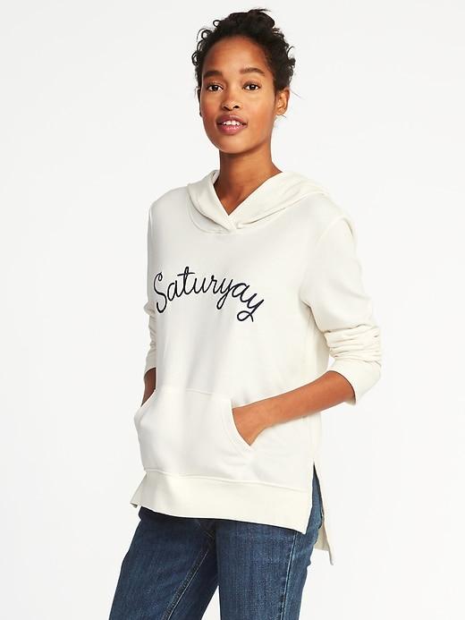 Old Navy Womens Relaxed Graphic Pullover Hoodie For Women Saturyay Size Xs